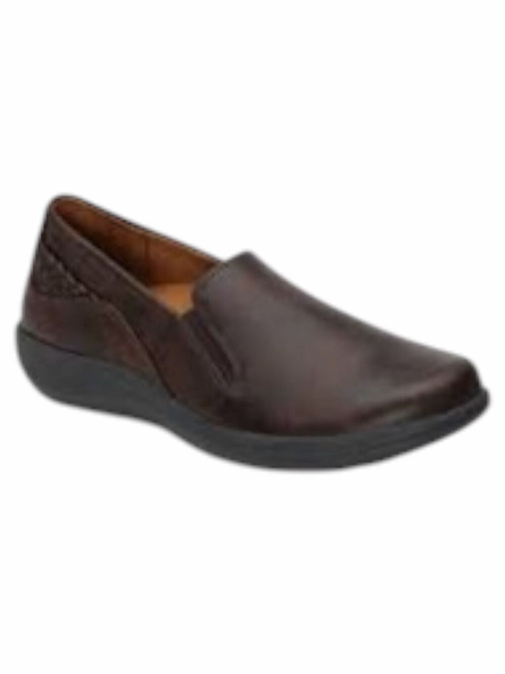 AETREX Trisha Loafers Brown Leather Orthopedic Slip-On Shoes Size 9–9.5